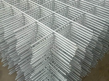 Many plain square reinforcing welded meshes stacked up