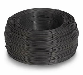 A coil of black tie wire